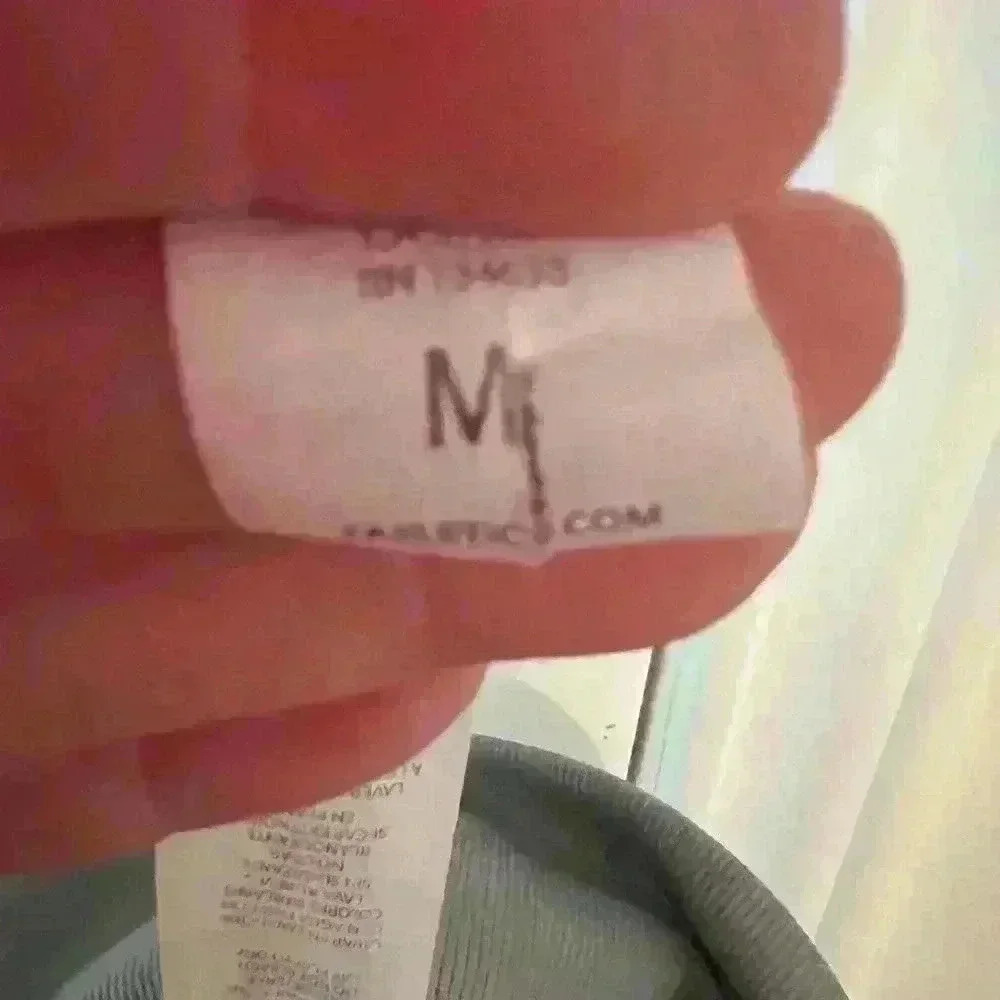 Fabletics Mesh Bottom Seamless Gray 7/8 Leggings-… - image 5